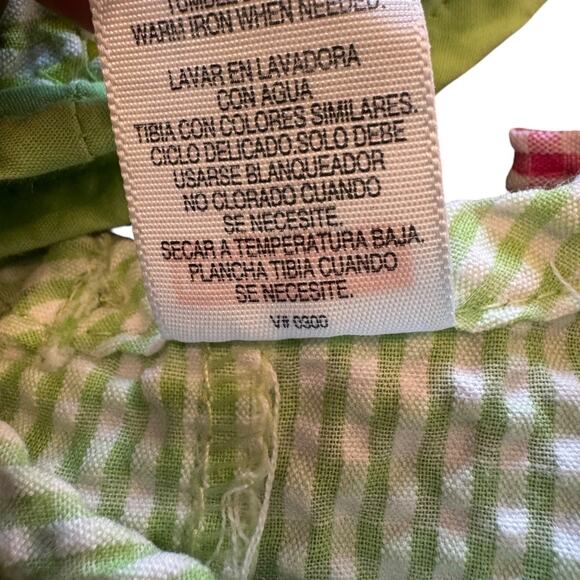 Fisher-Price Baby Girl Watermelon Outfit 12M Seersucker Dress Bloomer Hat Set - Picture 10 of 11